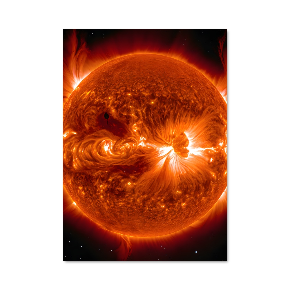 Poster Éblouissante Éruption Solaire
